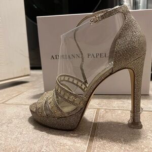 Adrianna Papell Glittering Gold Heels
